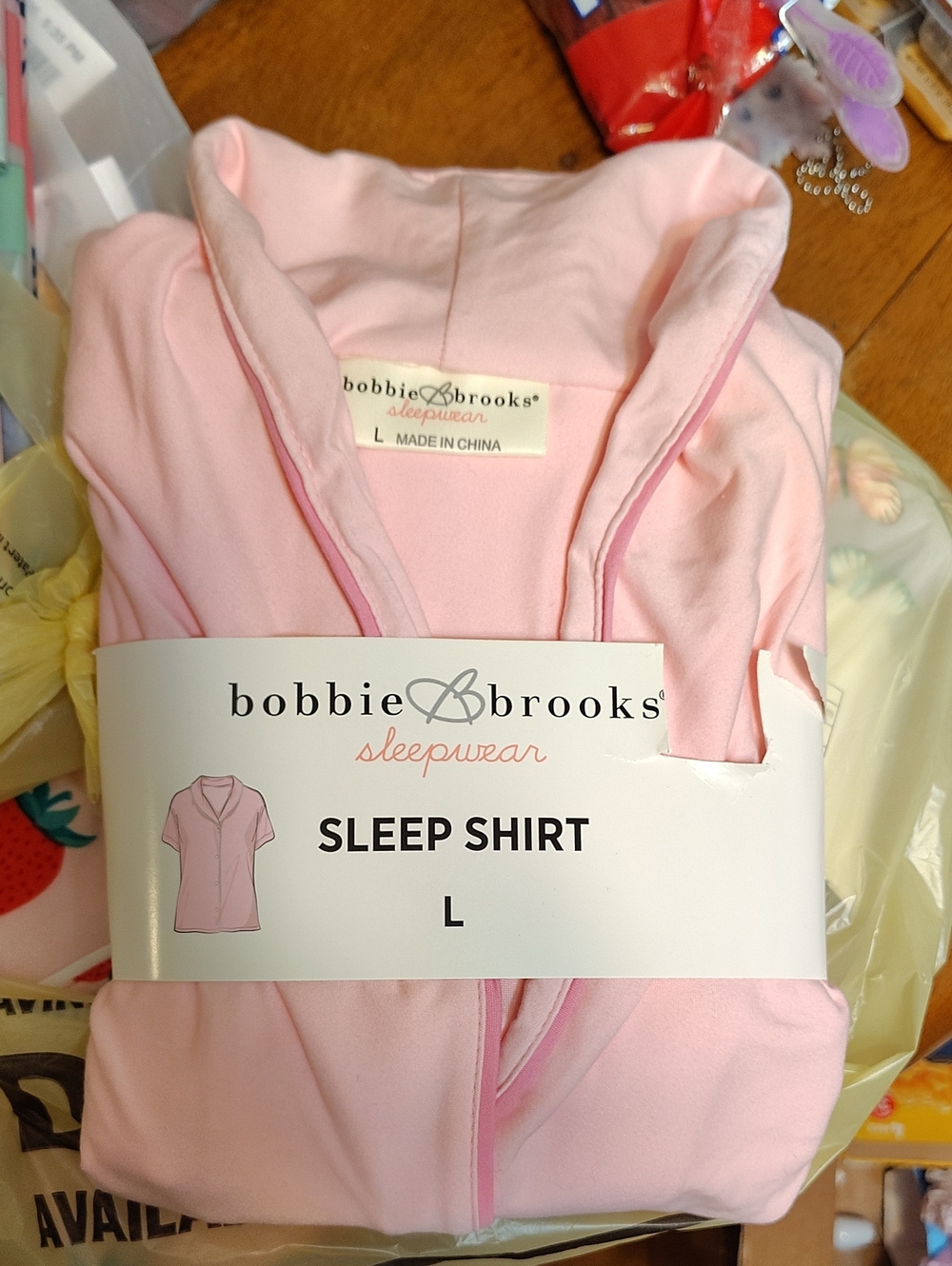 Bobbie Brooks Light Pink Sleep Shirt
